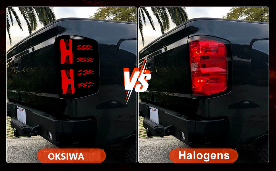 LED Tail Lights for 2015-2018 Chevy Silverado 1500, 2500HD, 3500HD, for 2016-2018 GMC Sierra 3500HD