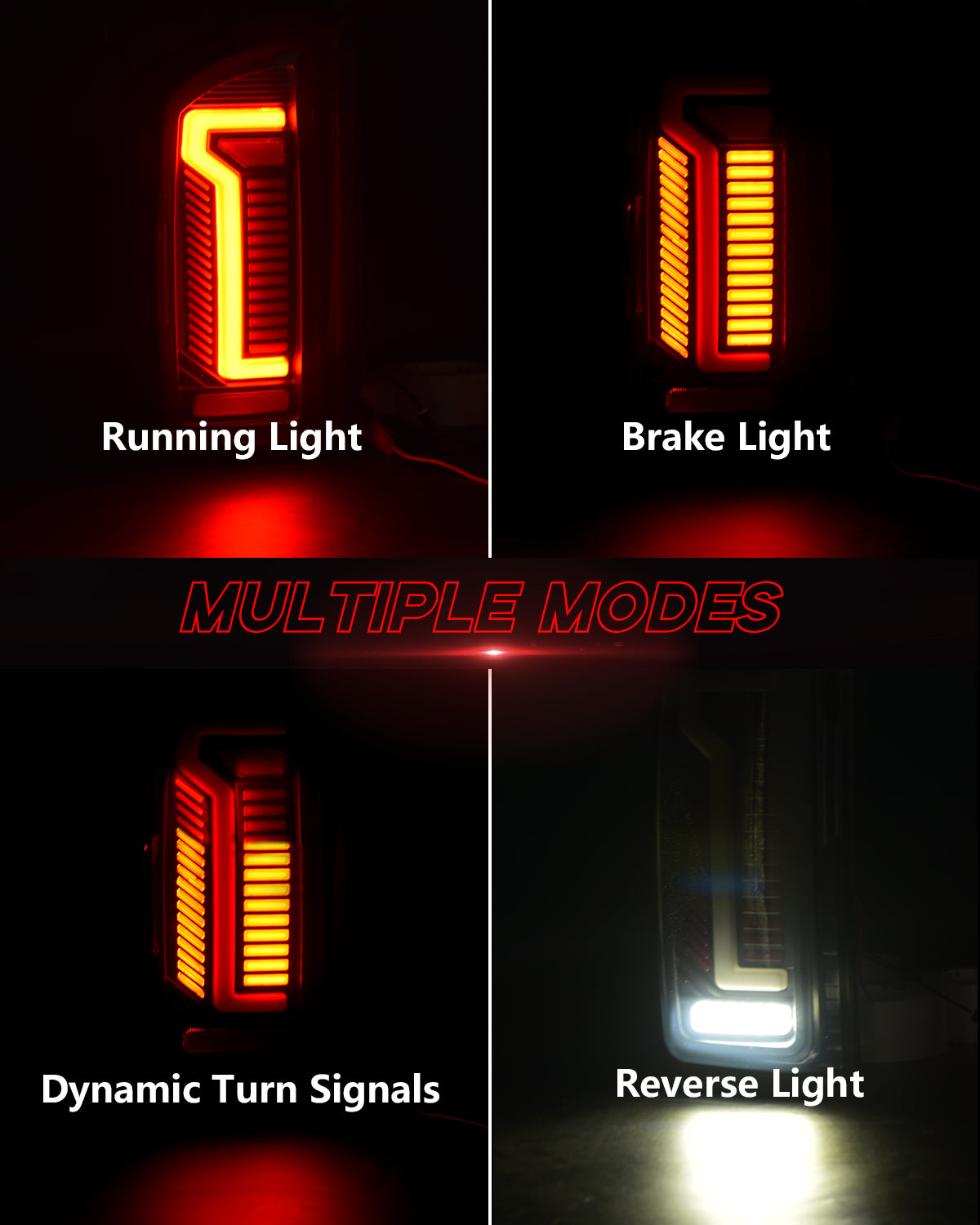 Sequential Full Led taillights for 2007-2008 dodge ram 1500 2007-2009 dodge ram 2500 3500 Starting Animated Rear Light Assembly, Dynamic Turn Signal,Brake Light,Reverse Light Smoked