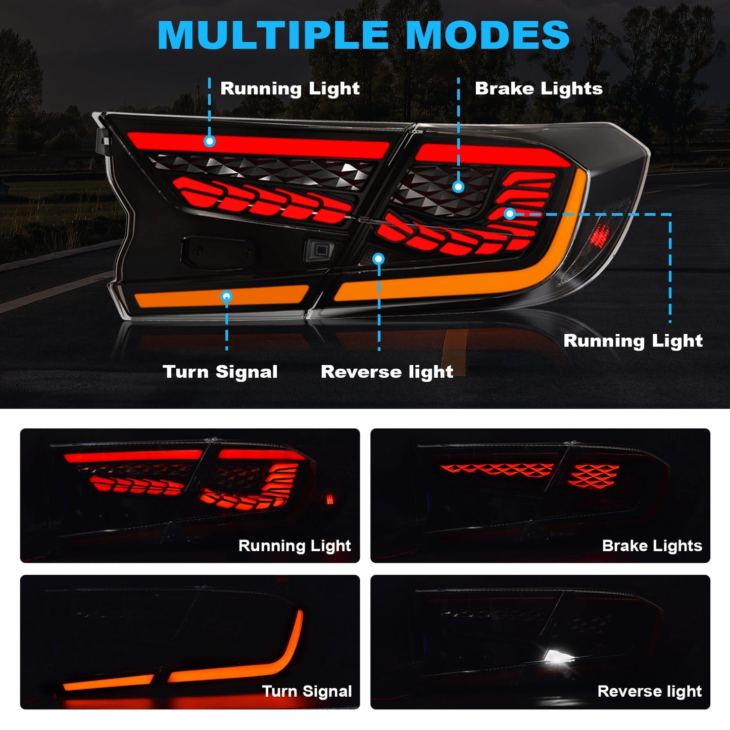 LED Tail Lights for 2018-2022 Honda Accord 10th Gen