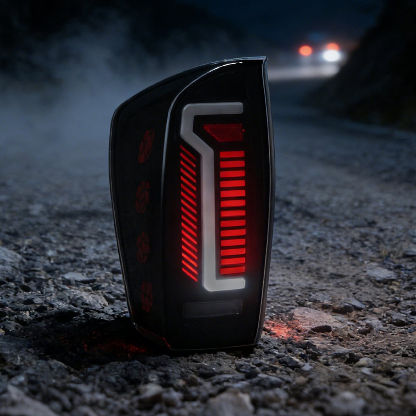 mcooo Full LED Tail Lights for 2016-2023 Toyota Tacoma with Smoked Lens & Dynamic Starting Animation (1 Pair)