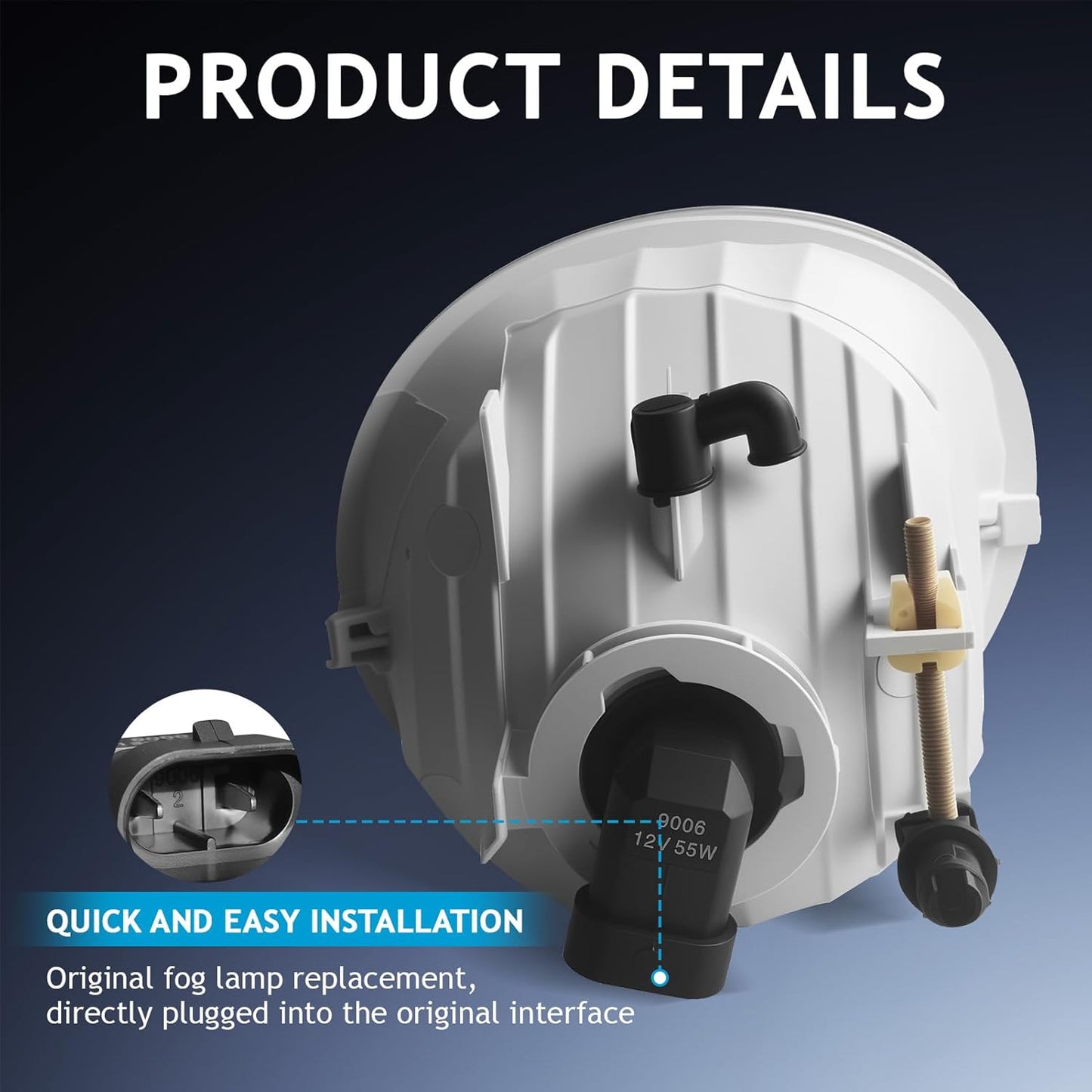 mcooo Fog Lights for 2006 2007 2008 2009 Toyota 4Runner, Front Driving Fog Light Lamps with 9006 Halogen Bulbs, Assembly Replacement Kit