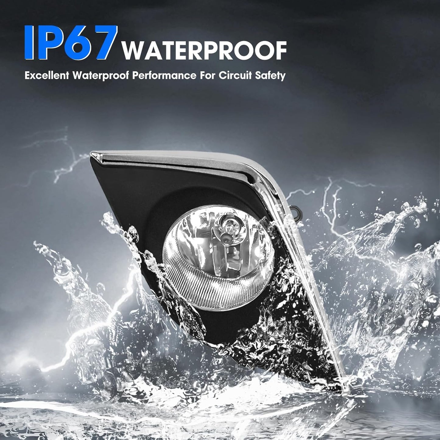 mcooo Fog Lights Assembly Compatible with 2014 2015 2016 Corolla/Altis CE ECO L LE, Bumper Driving Fog lamp Assembly Replacement (Halogen Fog Lights)