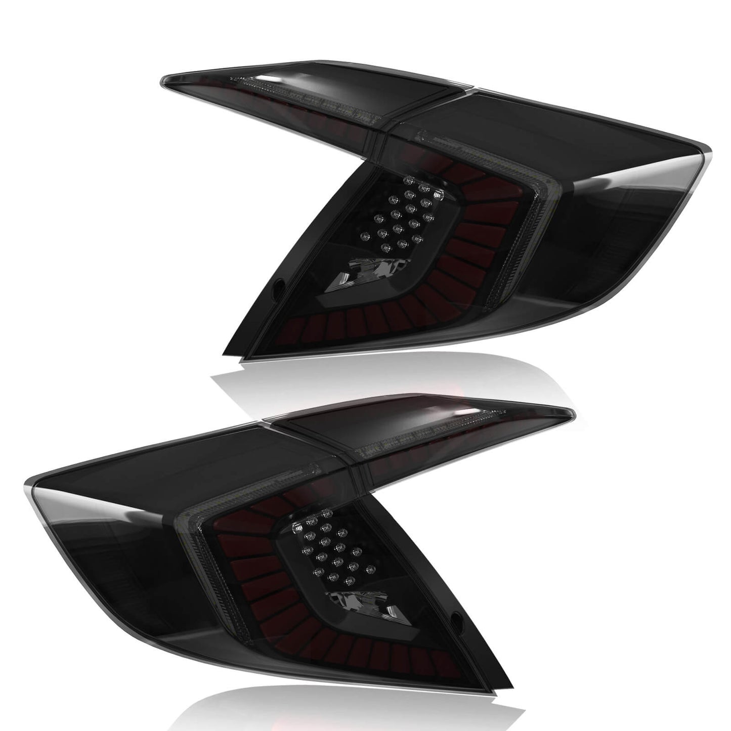 LED Tail Lights for 2016-2021 Honda Civic 10th Gen Sedan with Smoked Lens