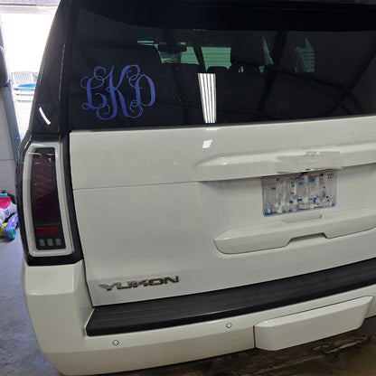 Sequential Full Led tail lights for 2015-2020 GMC Yukon/Yukon XL,Starting Animated Rear Light Assembly, Dynamic Turn Signal,Brake Light,Reverse Light Smoked
