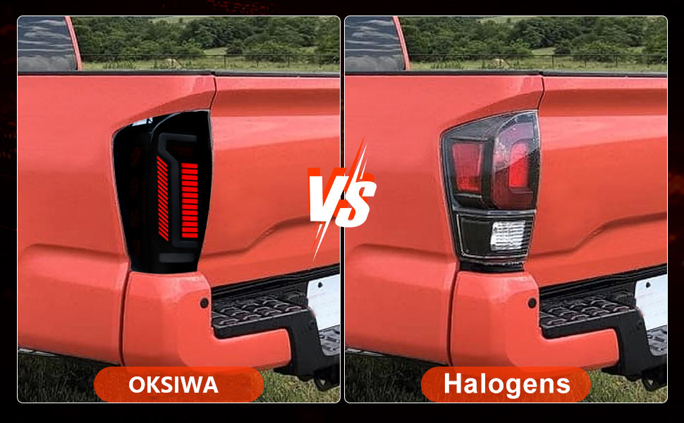 Full LED Tail Lights for 2016-2023 Toyota Tacoma with Smoked Lens & Dynamic Starting Animation (1 Pair)