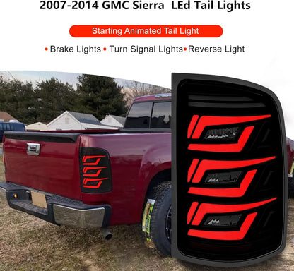 Tail Lights for 2007-2013 Chevy GMC Sierra 1500, 2007-2014 GMC Sierra 2500 HD, 3500 HD