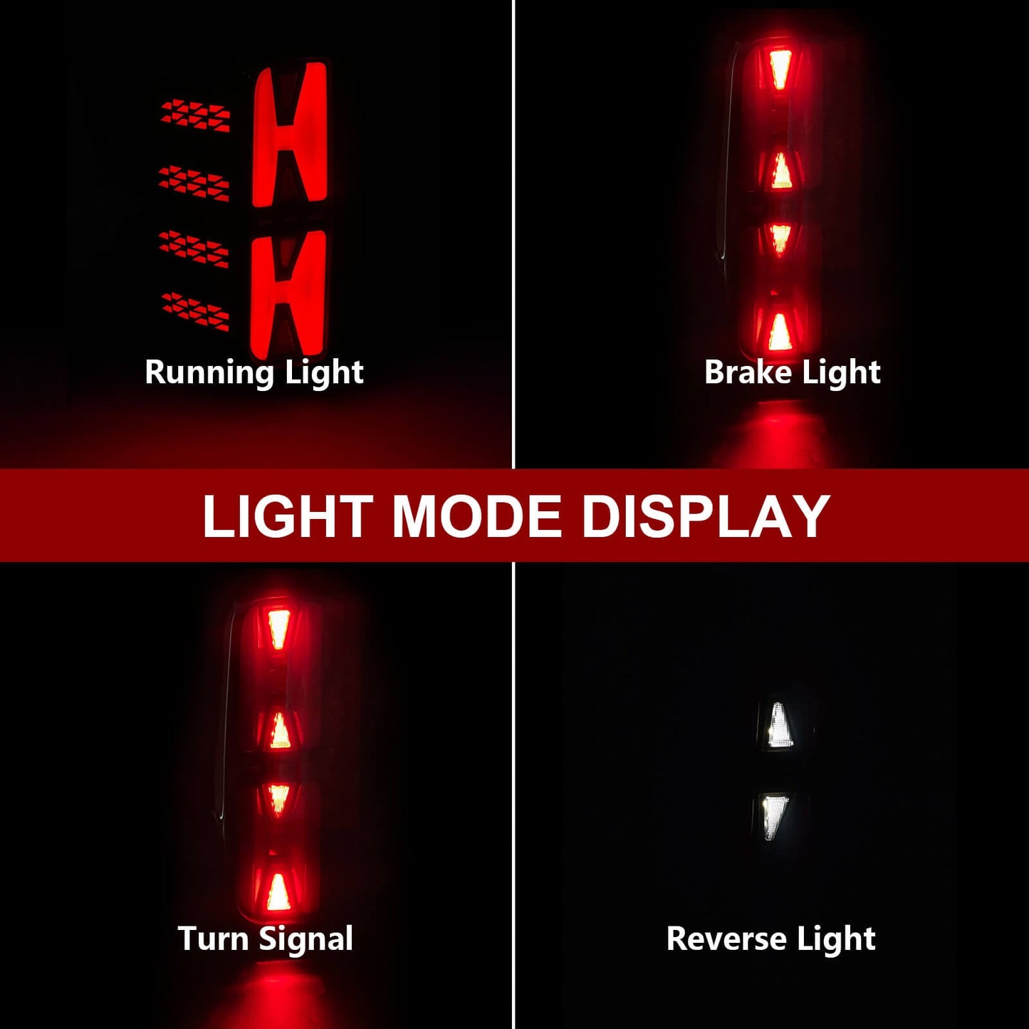 LED Tail Lights for 2015-2018 Chevy Silverado 1500, 2500HD, 3500HD, for 2016-2018 GMC Sierra 3500HD