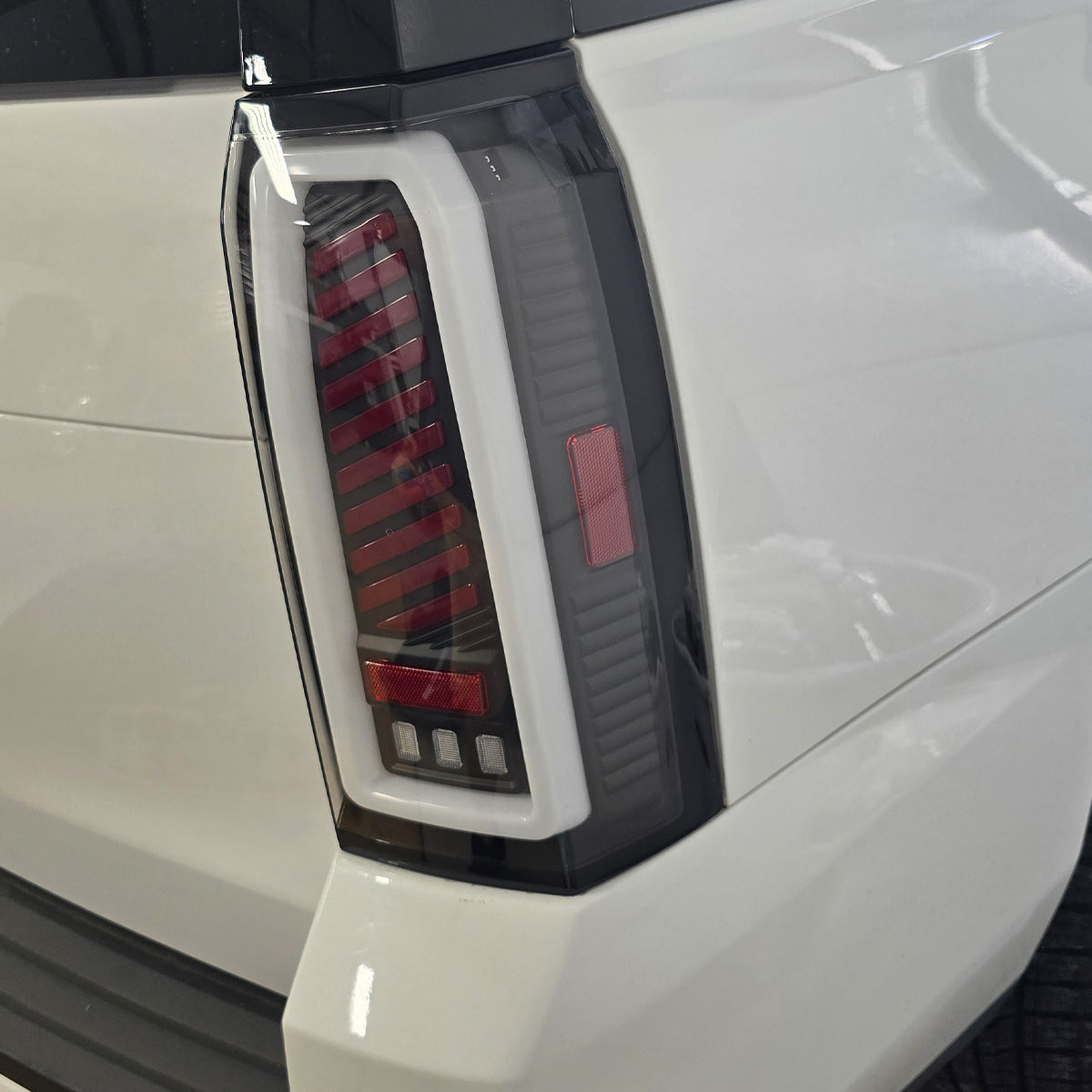 Sequential Full Led tail lights for 2015-2020 GMC Yukon/Yukon XL,Starting Animated Rear Light Assembly, Dynamic Turn Signal,Brake Light,Reverse Light Smoked