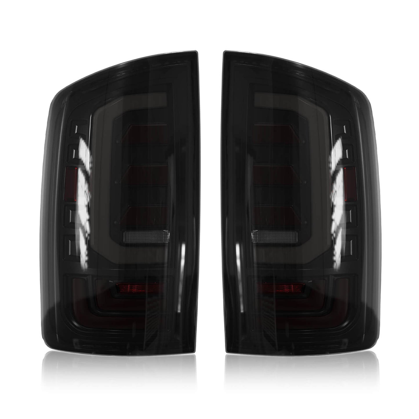 Sequential Ful Led Tail Lights for 2003 2004 2005 2006 Dodge RAM 1500 2500 3500,2002 RAM 1500 Starting Animated Tail Light Assembly，Brake,Dynamic Turn Signal , Reverse Light【Smoked】