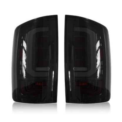 Sequential Ful Led Tail Lights for 2003 2004 2005 2006 Dodge RAM 1500 2500 3500,2002 RAM 1500 Starting Animated Tail Light Assembly，Brake,Dynamic Turn Signal , Reverse Light【Smoked】