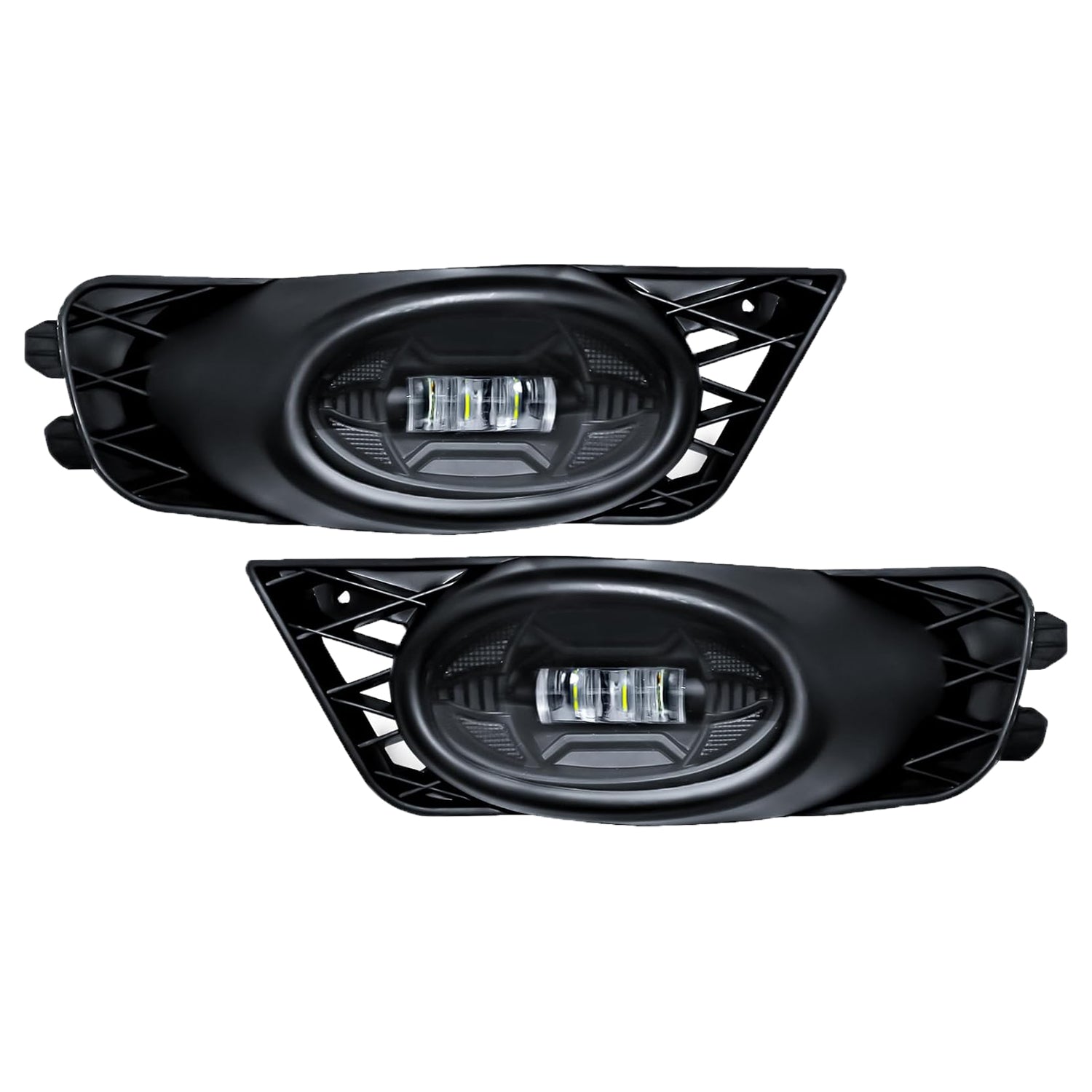 2009–2011 Honda Civic 4-Door Sedan LED Fog Lights Replacement | Clear Lens | Plug & Play | With Wiring Harness | 1 Pair