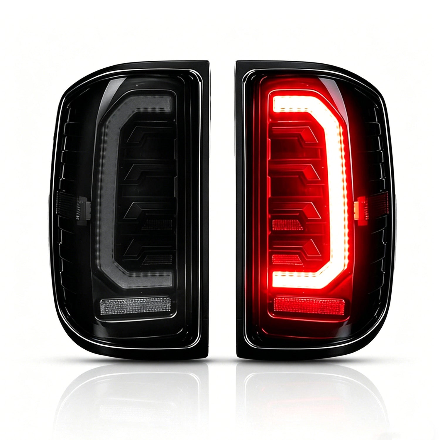 2014-2018 Chevy Silverado 1500/2500HD/3500HD / 2016-2018 GMC Sierra 3500HD Sequential LED Tail Lights | Start-Up Animation & Dynamic Turn Signal