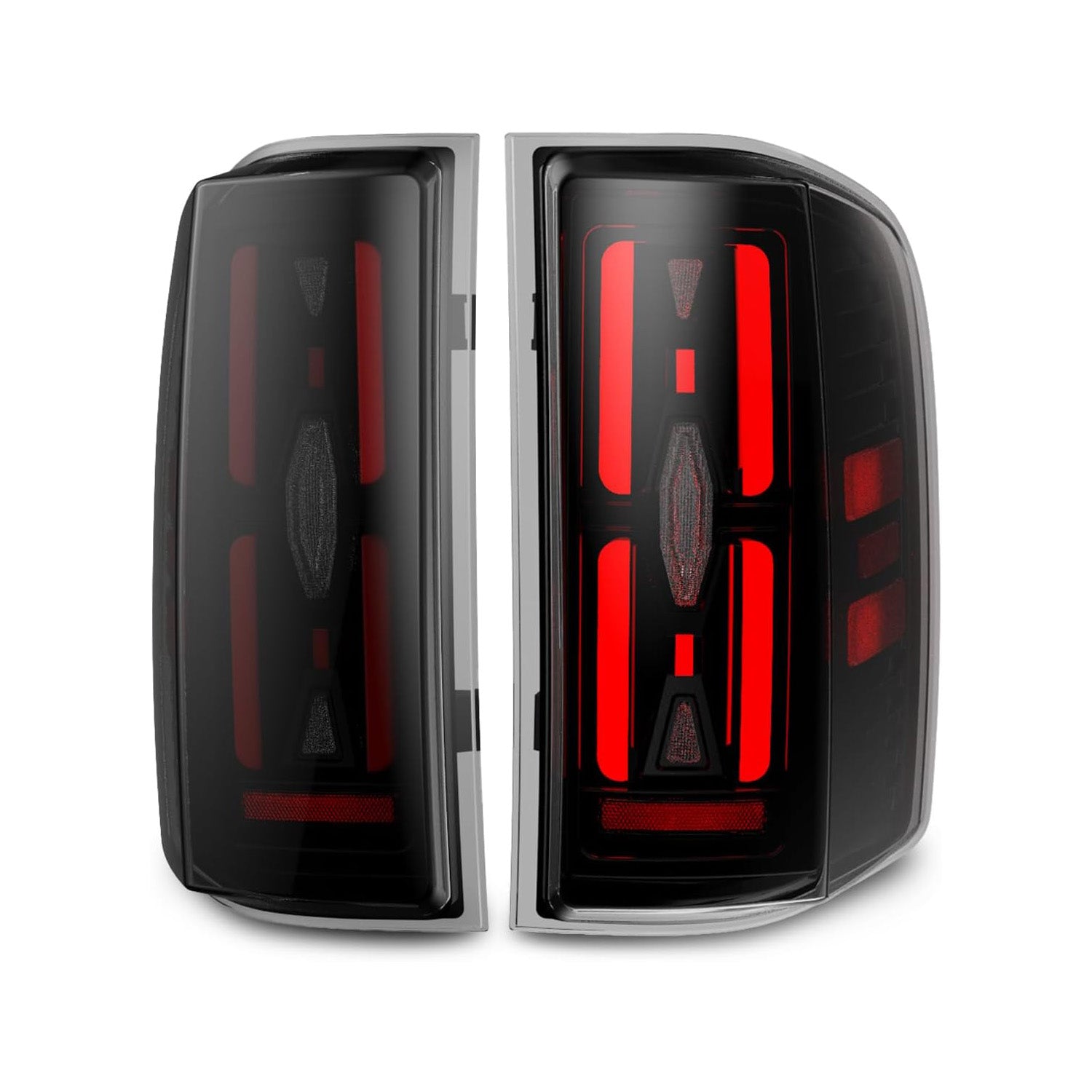 2007–2013 Chevy Silverado LED Tail Lights | 2500HD/3500HD Compatible | Smoked Sequential Start-Up | Plug & Play