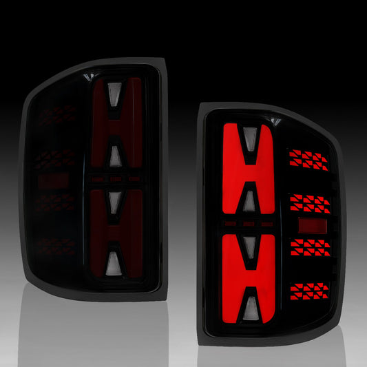LED Tail Lights for 2015-2018 Chevy Silverado 1500, 2500HD, 3500HD, for 2016-2018 GMC Sierra 3500HD