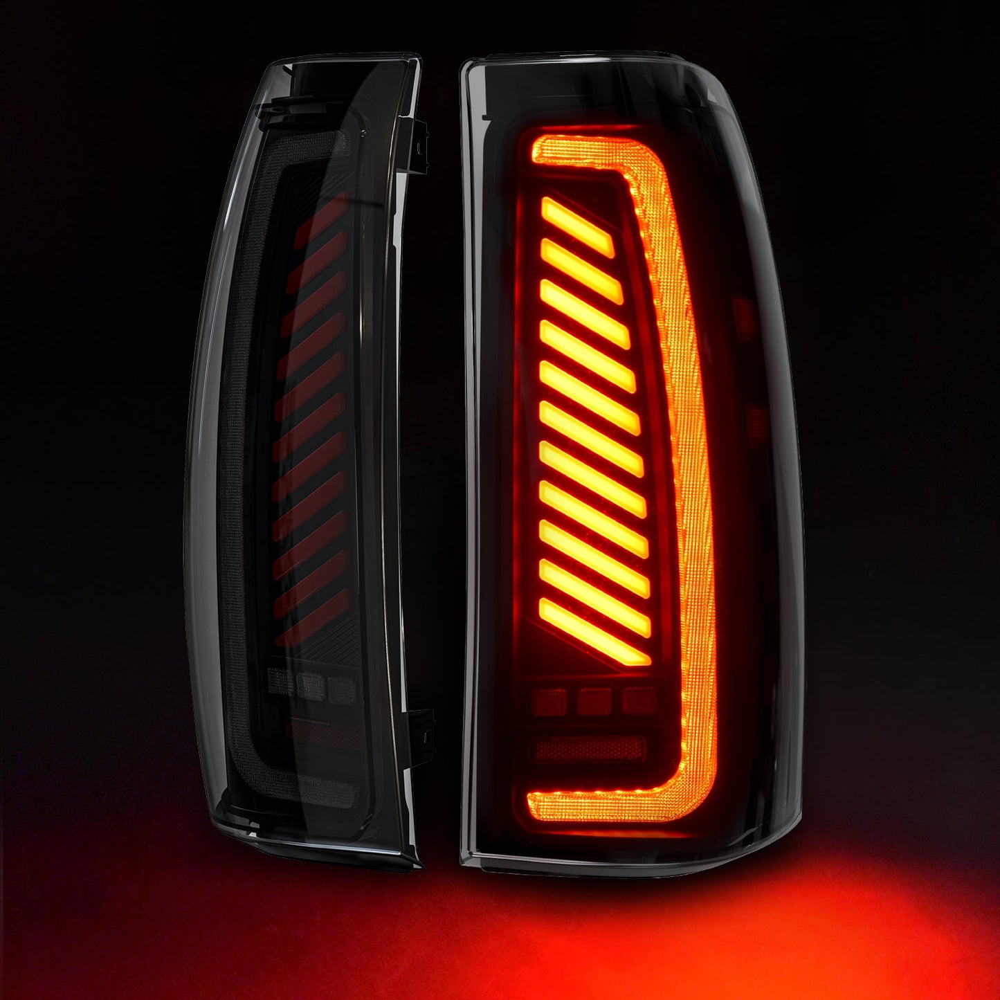 Sequential LED Tail Light for 2003-2006 Chevy Silverado,with Dynamic Turn Signal, Starting Animated,Unique Shaped Design Rear Lights, Smoked Lens,Easy to Install,Waterproof