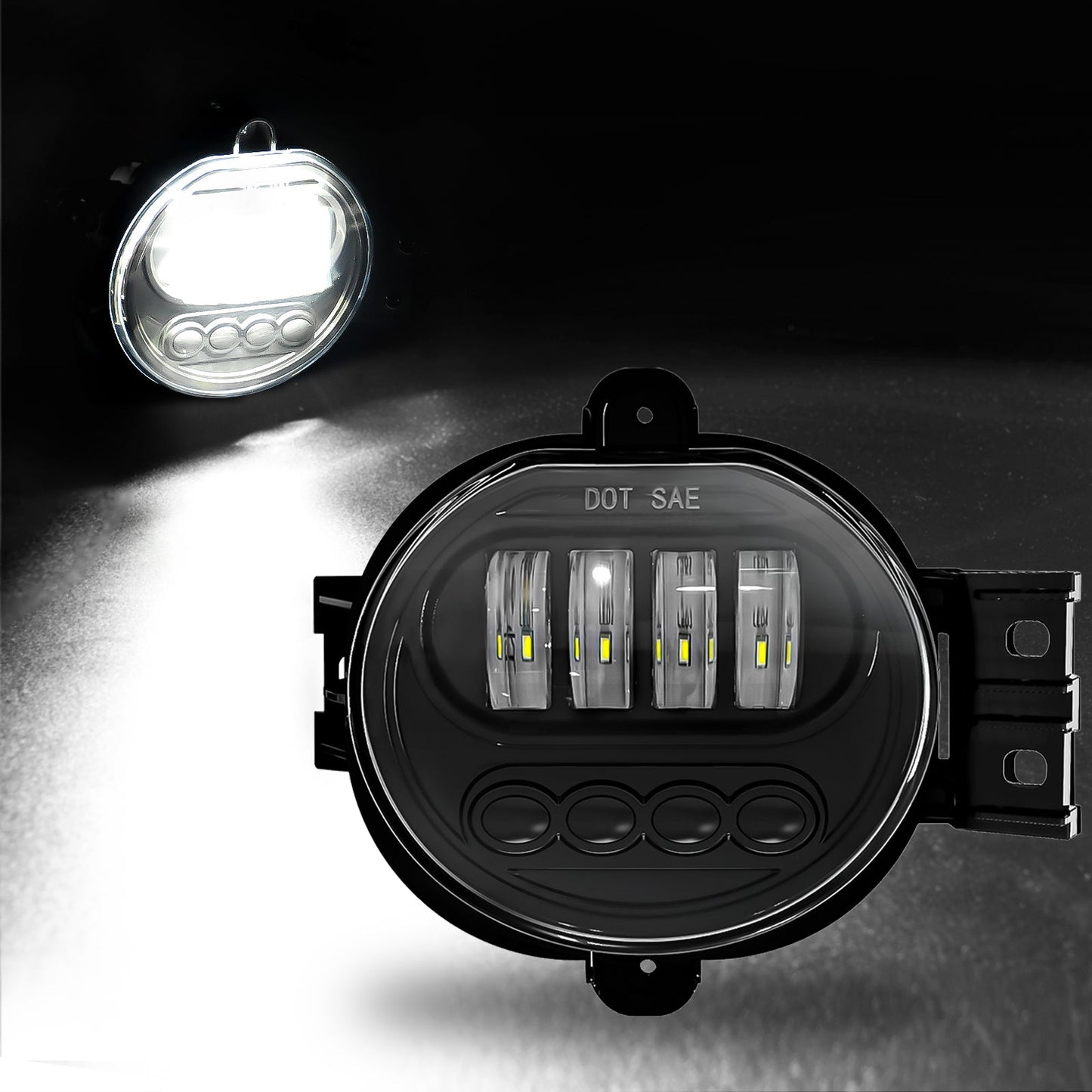 LED Fog Lights for Dodge 2002-2008 Ram 1500, 2003-2009 Ram 2500 3500 Pickup 2004-2006 Durango Upgrade and Modified 1 Pair Led Fog Lamp