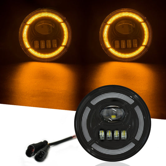 Led Fog Lights with DRL/Turn Signal for GMC 2007-2013 Sierra 1500,2007-2014 Sierra 2500 3500HD (Not Fit Classic Models) Bumper Driving Fog Lamp