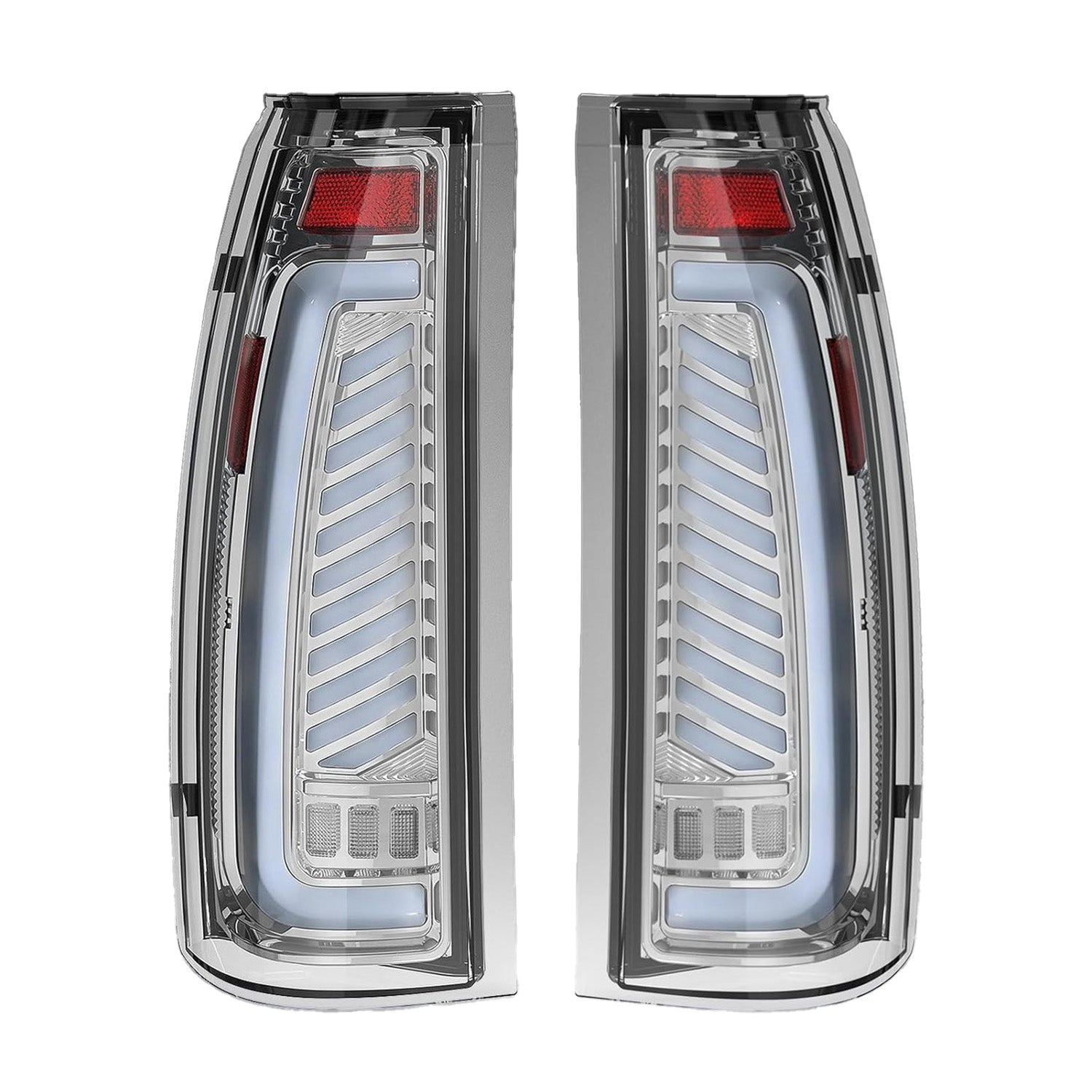 1988–1999 Chevy GMC C/K LED Tail Lights | Transparent Lens | Sequential Turn Signal | Classic Body Only