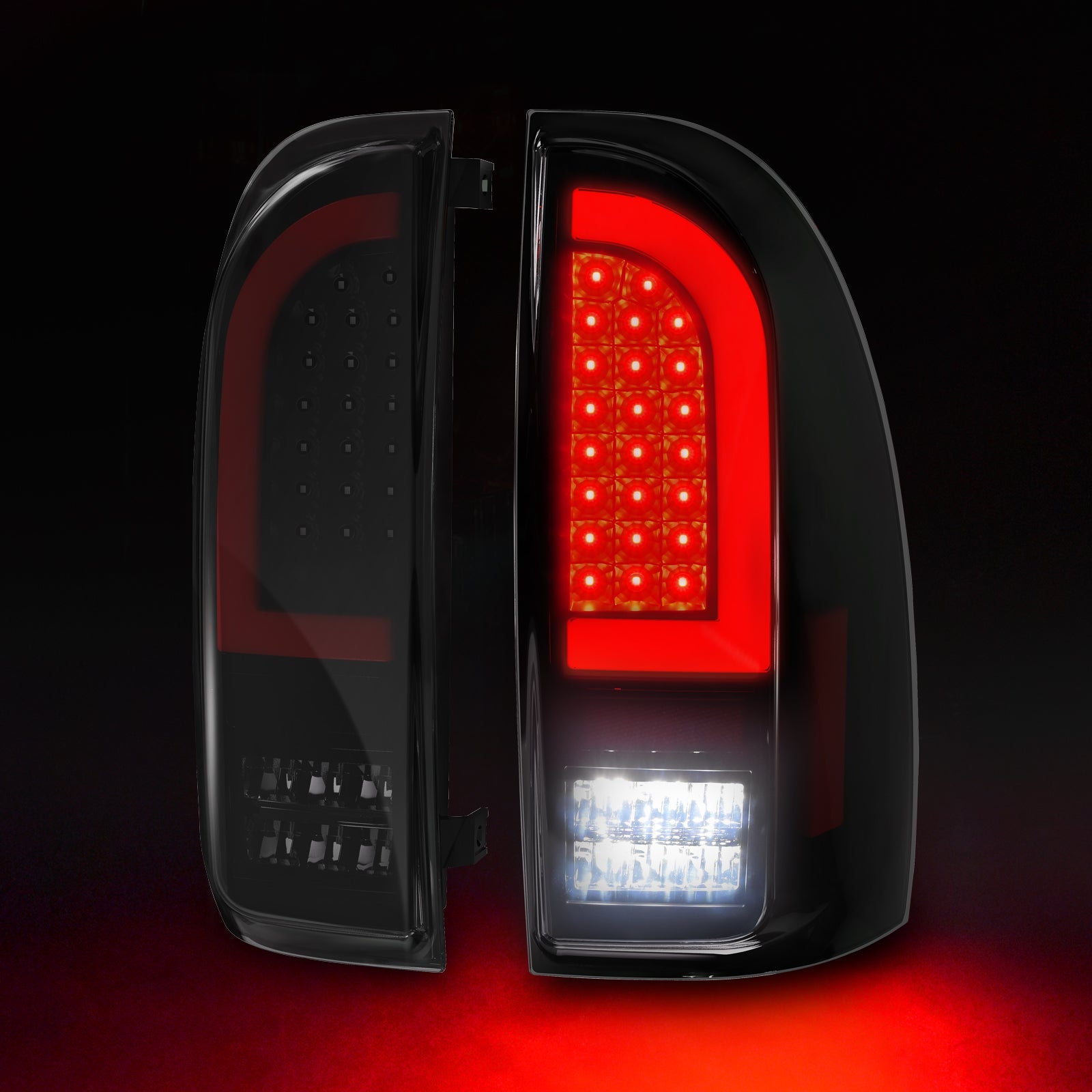Mcooo Full Led Tail Lights for Toyota Tacoma 2005-2015 Rear Light Assembly, Turn Signal,Brake Light,Reverse Light Smoked