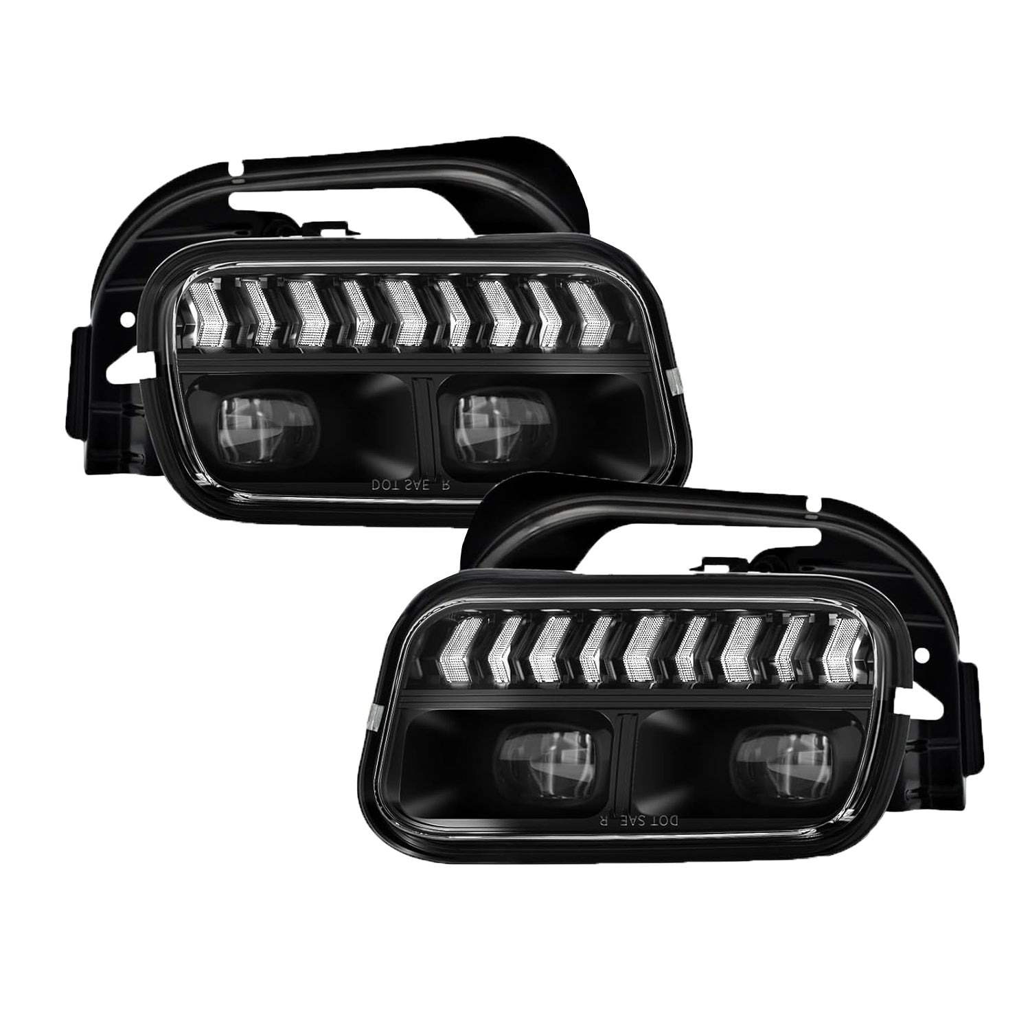 2009–2012 Dodge Ram 1500 / 2010–2018 Ram 2500 3500 LED Fog Lights with DRL & Turn Signal