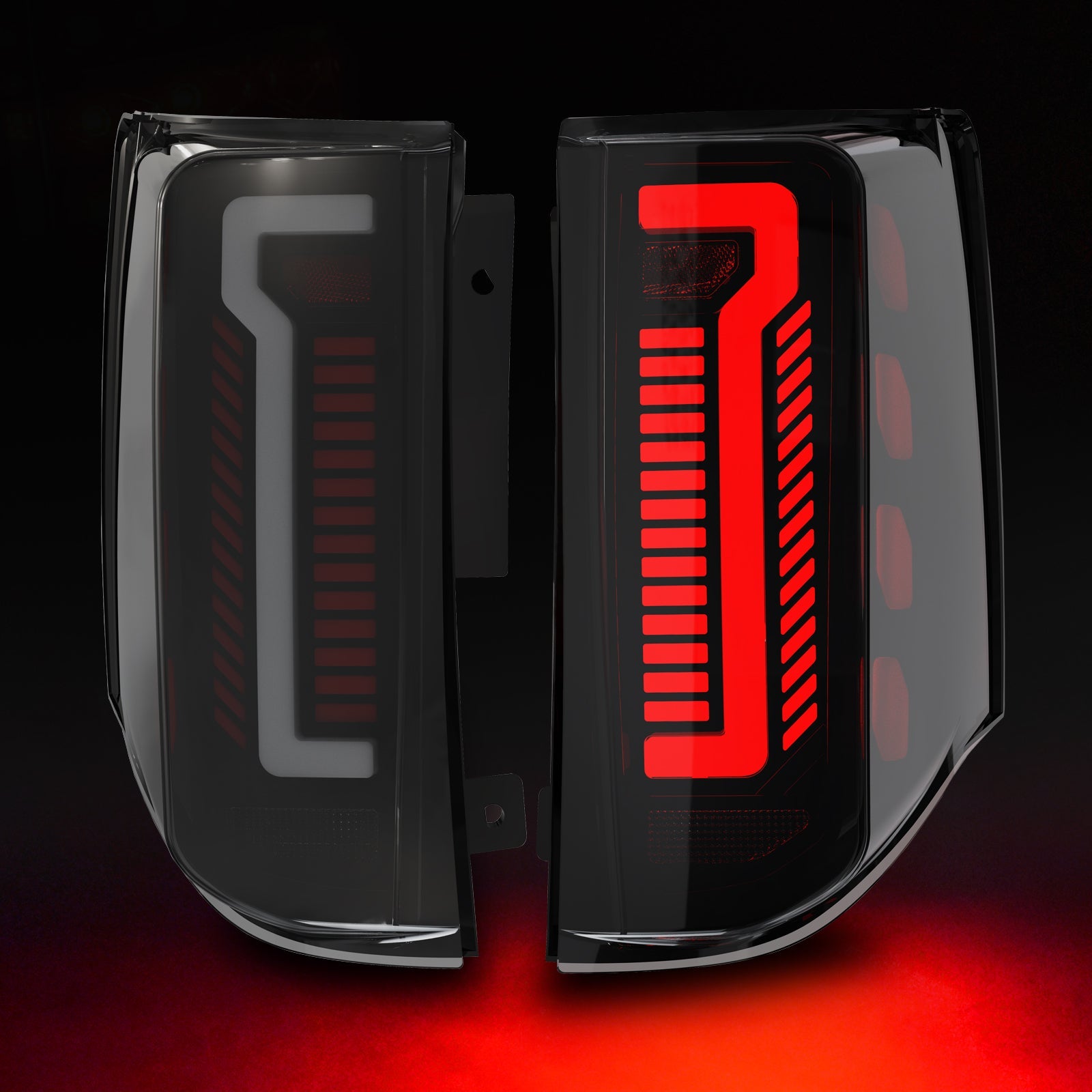 Mcooo Sequential Full Led Tail Light Compatible with 2011-2020 Dodge Grand Caravan & Ram C/V Starting Animated, Dynamic Turn Signal,Brake Light,Reverse Light Smoked Rear Light Assembly
