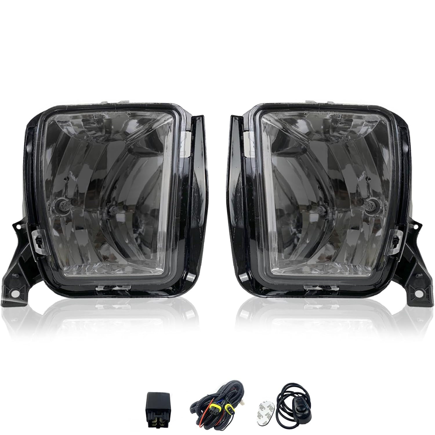 2013–2021 Dodge/RAM 1500 Halogen Fog Lights | Smoked Lens | 9006 12V 35W | Plug & Play | 1 Pair