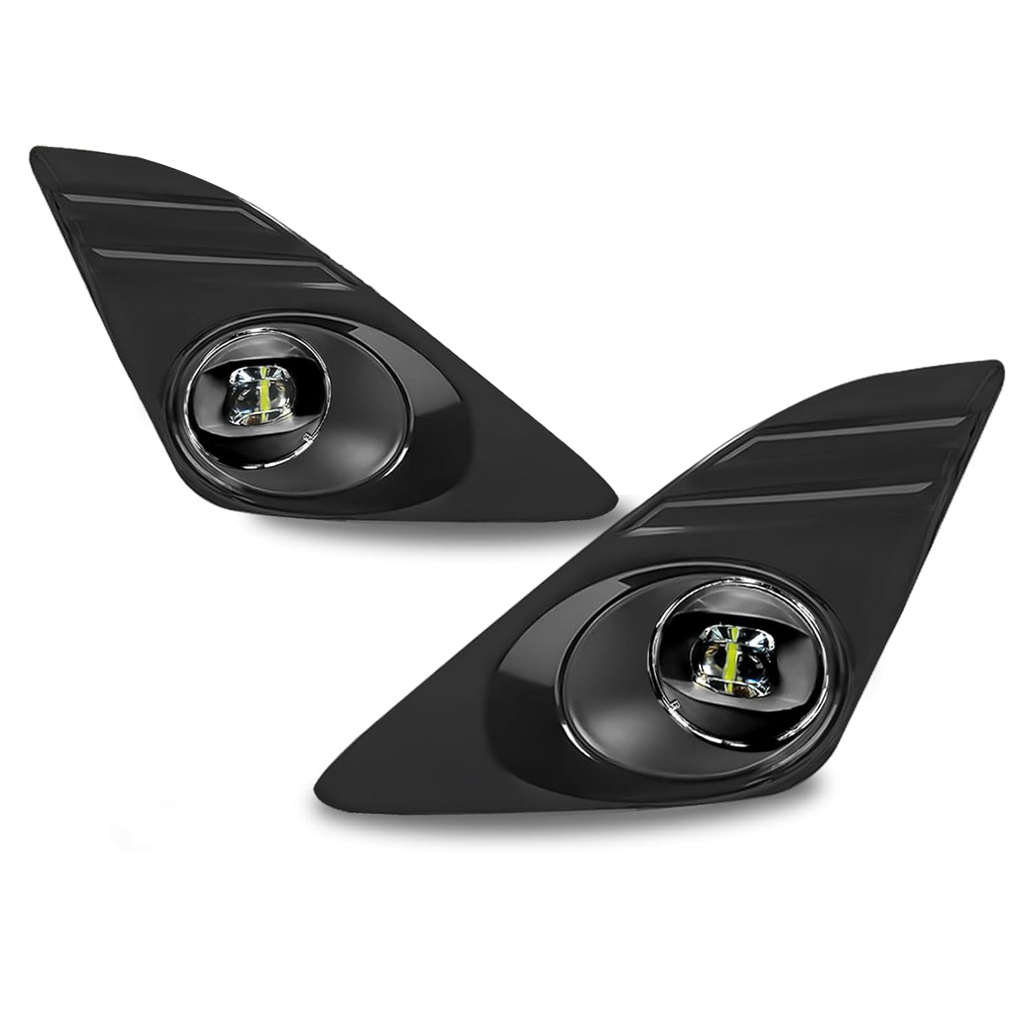 2012–2014 Toyota Camry LED Fog Lights Replacement | Black Bezels | Plug & Play | With Switch & Wiring Harness | 1 Pair