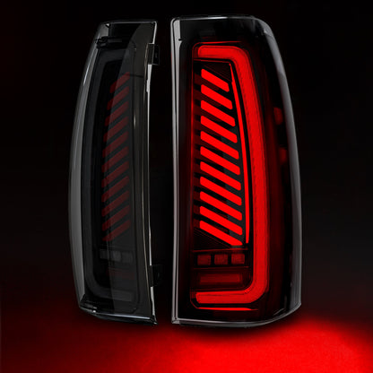 Sequential LED Tail Light for 2003-2006 Chevy Silverado,with Dynamic Turn Signal, Starting Animated,Unique Shaped Design Rear Lights, Smoked Lens,Easy to Install,Waterproof