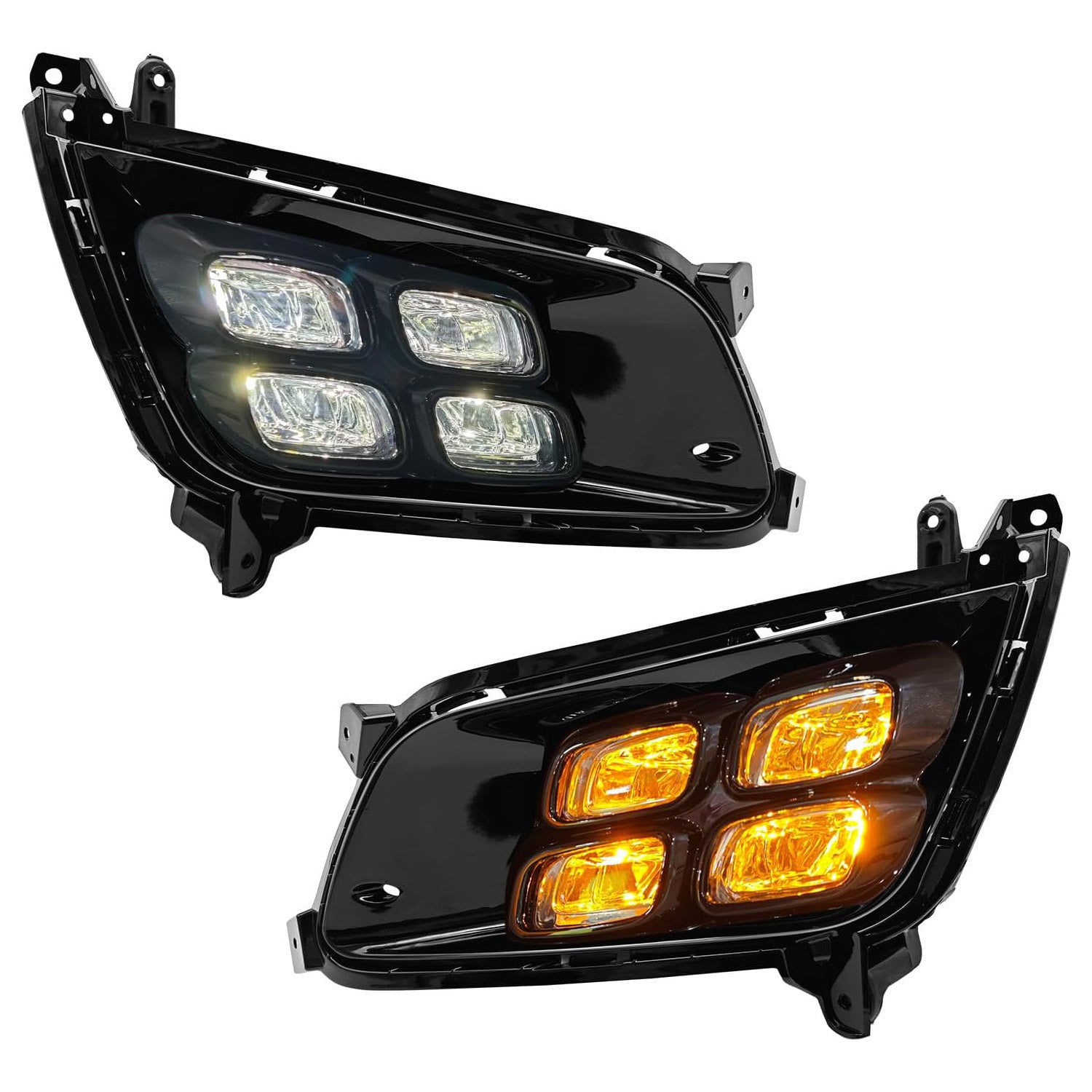 2014-2015 Kia Optima K5 LED Fog Lights DRL Assembly – 4-Eyes Style