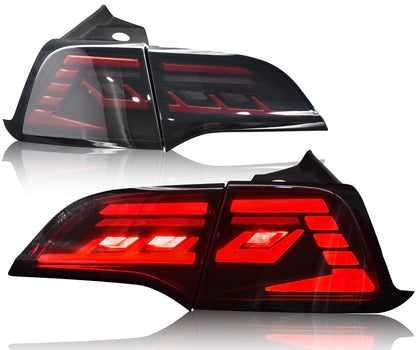 LED Tail Lights for 2017-2022 Tesla Model 3, Model Y with Smoked Lens
