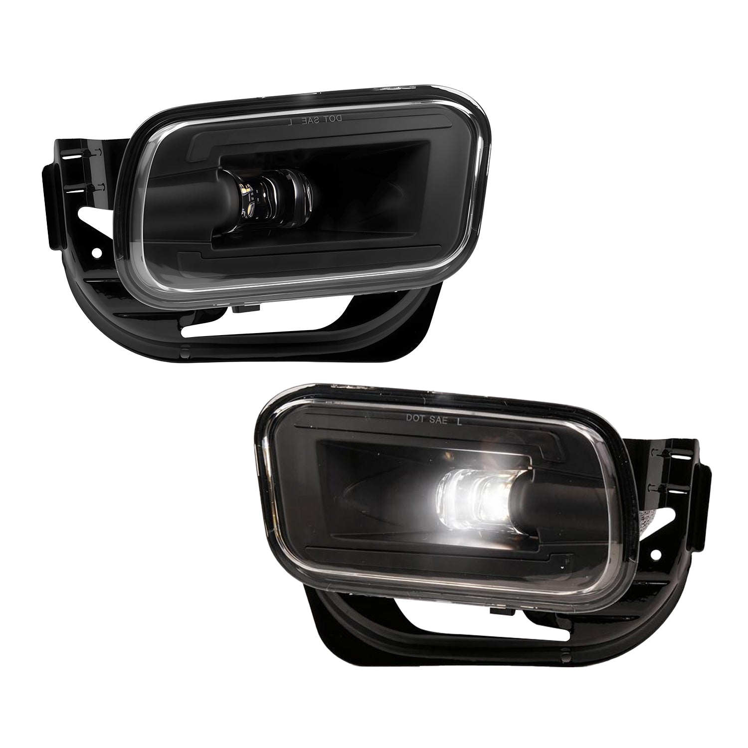 2009–2018 Dodge RAM 1500/2500/3500 Full LED Fog Lights | Black Lens | IP67 Waterproof | Plug & Play | 1 Pair