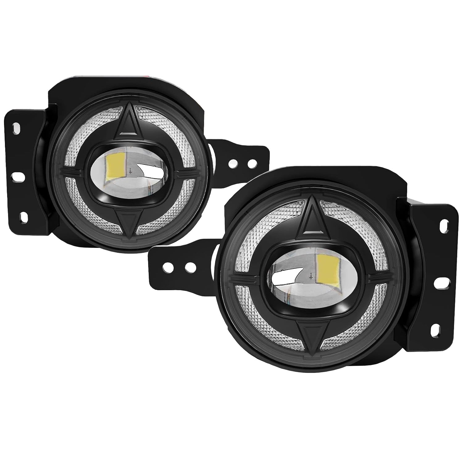2019–2022 Jeep Wrangler JL/JT Gladiator 4-Inch LED Fog Lights | DRL & Turn Signal | 6500K | IP67 | DOT & SAE Approved | 1 Pair