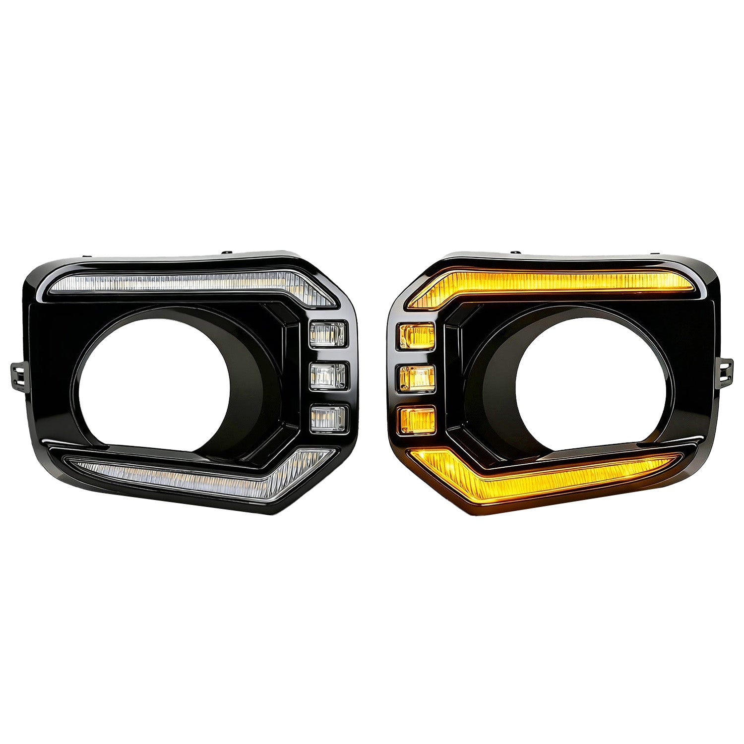 2016-2023 Toyota Tacoma Sequential Full LED DRL Fog Lights – Starting Animated, Dynamic Turn Signal, Smoked