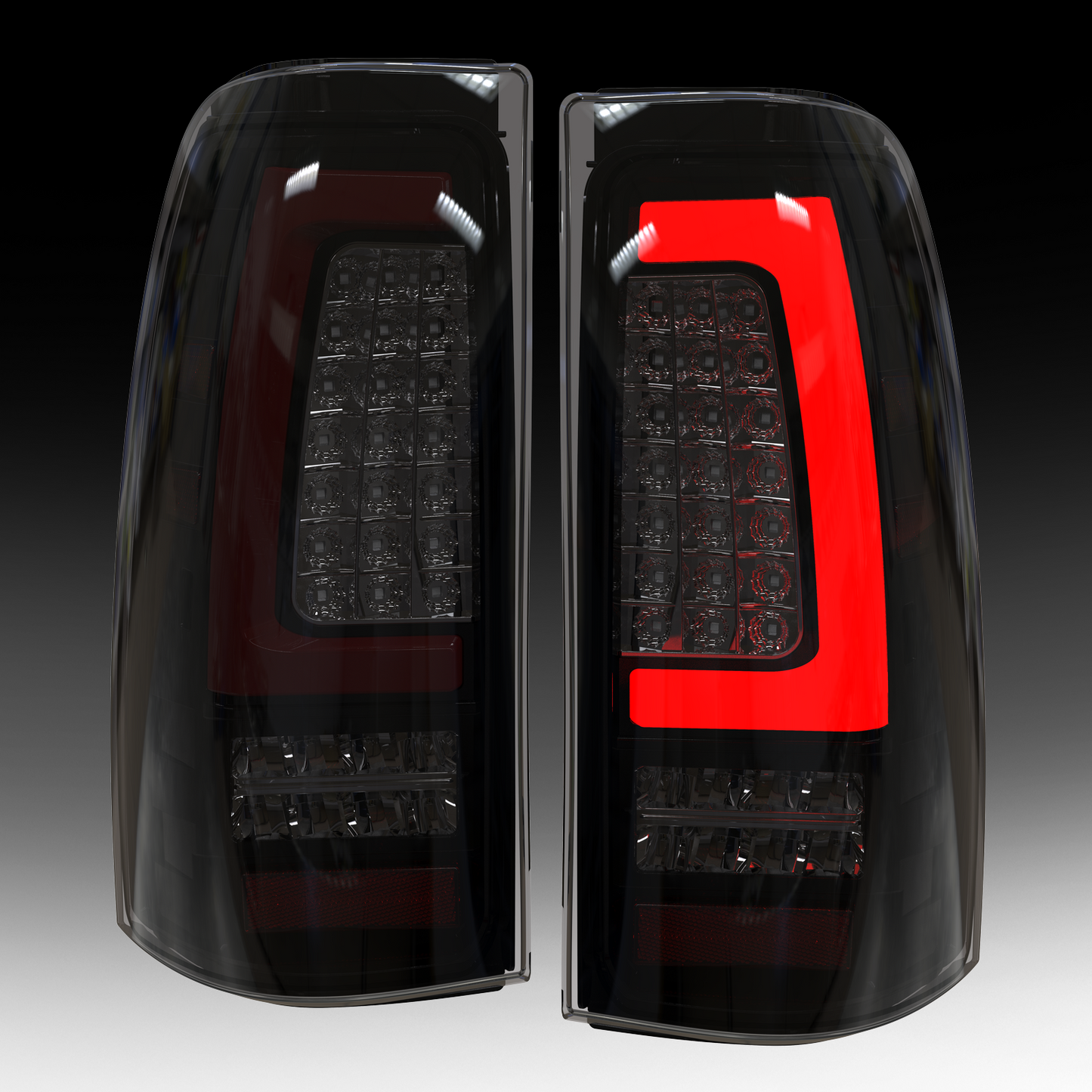 LED Tail Light for 2003-2006 Chevy Silverado,with Turn Signal, Unique Shaped Design Rear Lights, Smoked Lens,Easy to Install,Waterproof