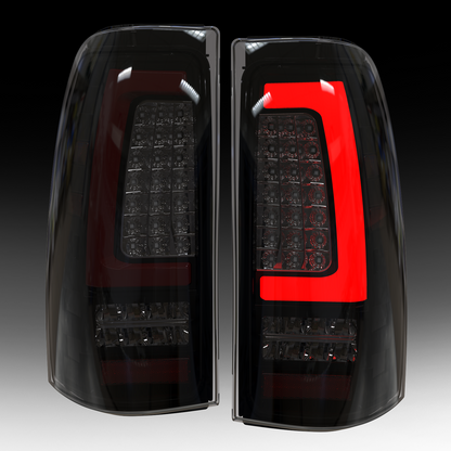 LED Tail Light for 2003-2006 Chevy Silverado,with Turn Signal, Unique Shaped Design Rear Lights, Smoked Lens,Easy to Install,Waterproof