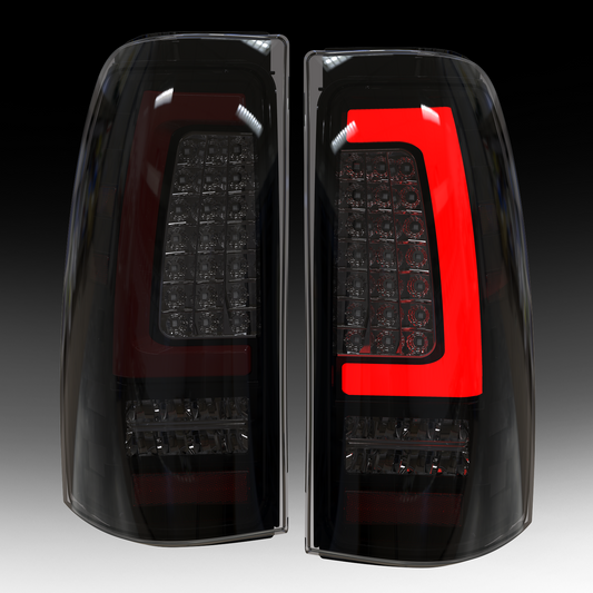 LED Tail Light for 2003-2006 Chevy Silverado,with Turn Signal, Unique Shaped Design Rear Lights, Smoked Lens,Easy to Install,Waterproof