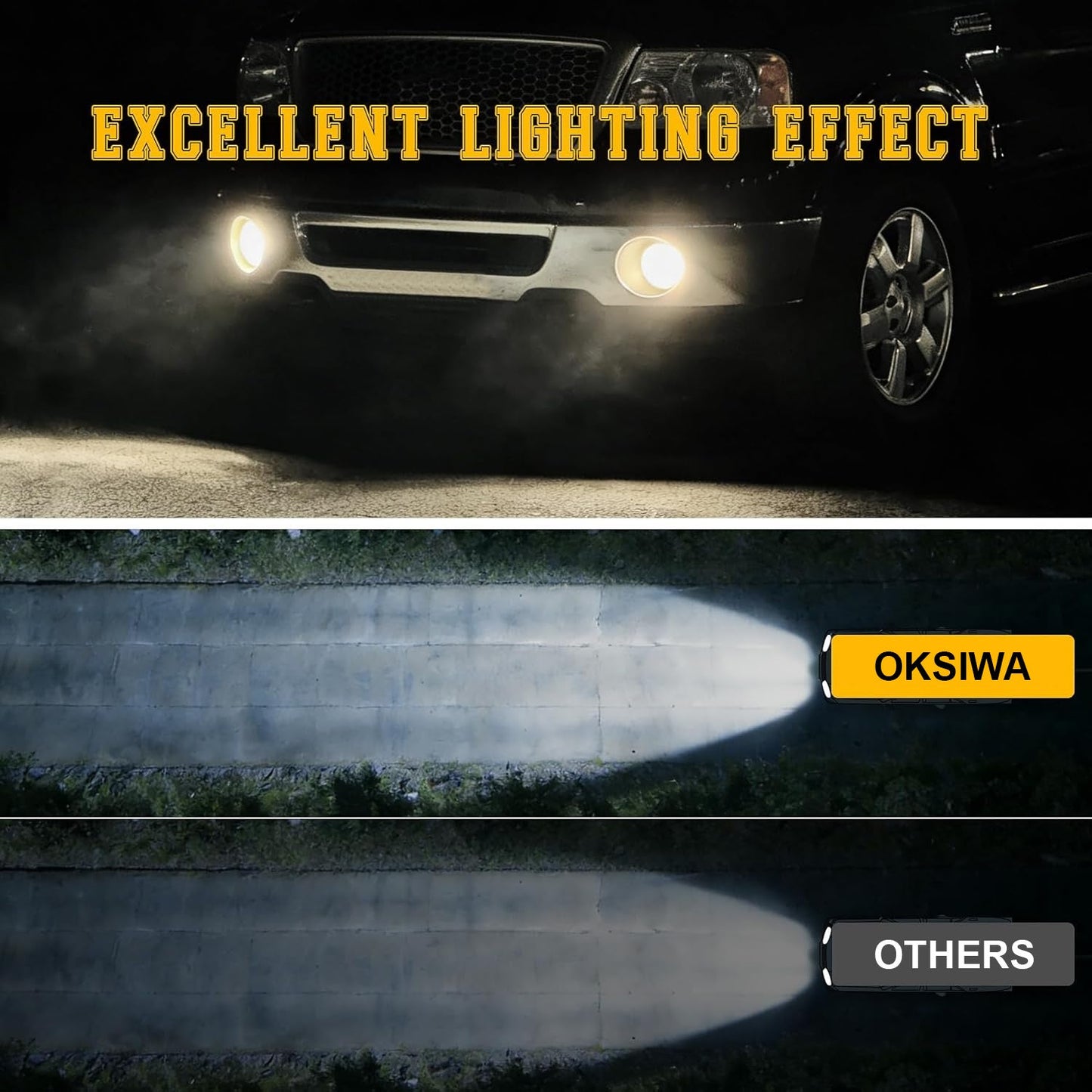 mcooo Front Driving Fog Lamps Assembly Fit for 2005 2006 2007 2008 Ford F150, 2006-2010 Lincoln Mark LT,DOT Certified - 1 Pair（Halogen Bulbs）