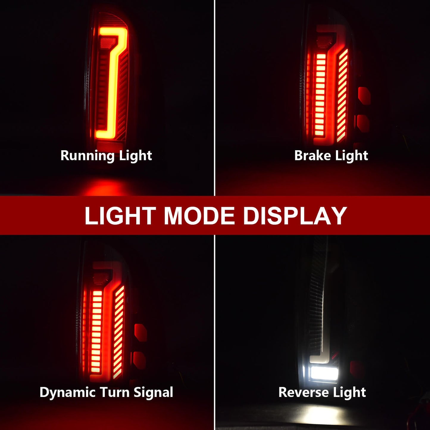 LED Tail Light Assembly Fit for 2005-2015 Toyota Tacoma,Starting Animated Rear Lamp Assembly with Dynamic Turn Signal,Brake Light,Reverse Light