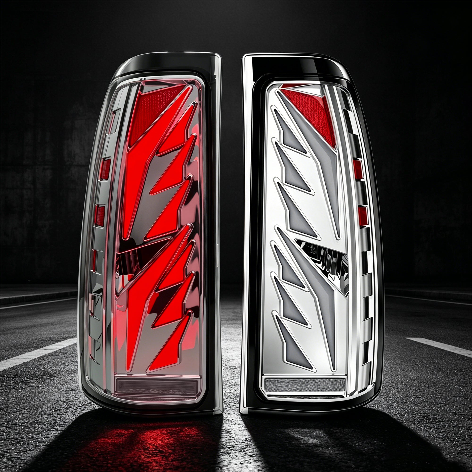 Sequential Clear LED Tail Lights with Startup Animation for 2003-2006 Chevy Silverado Plug & Play Waterproof