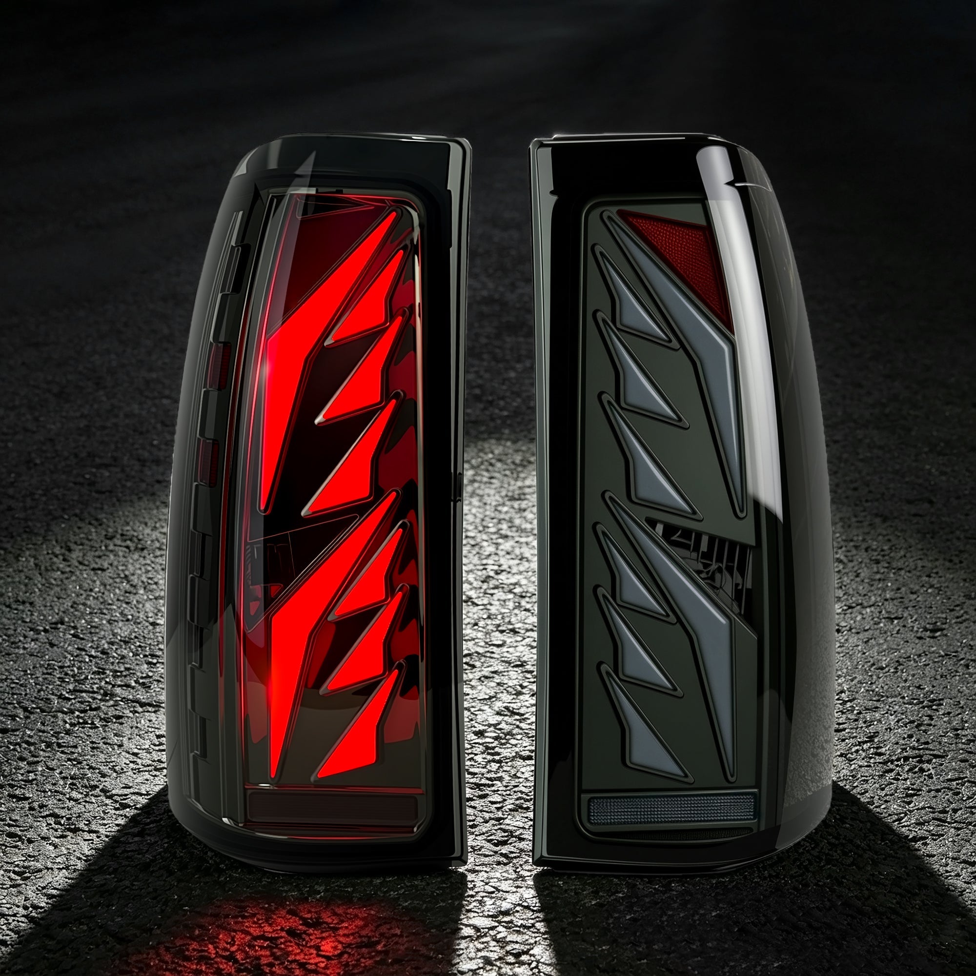 Sequential Smoked LED Tail Lights with Startup Animation for 2003-2006 Chevy Silverado Plug & Play Waterproof