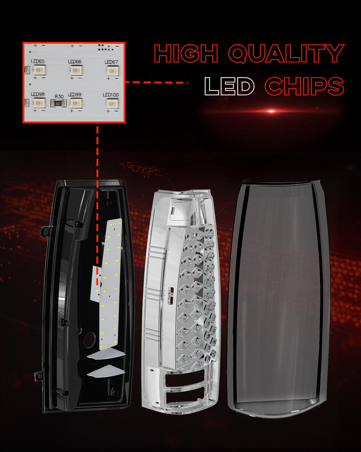 Smoked Tail Lights for 1988-1999 Chevrolet GMC C/K GMC Sierra Pickup Truck Chevy Silverado/Suburban/Tahoe/Yukon