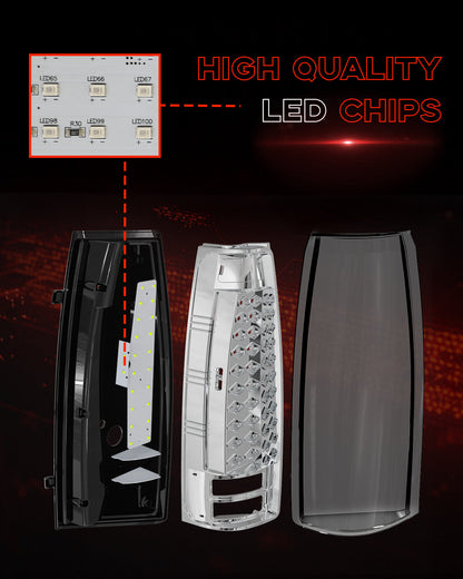 Smoked Tail Lights for 1988-1999 Chevrolet GMC C/K GMC Sierra Pickup Truck Chevy Silverado/Suburban/Tahoe/Yukon