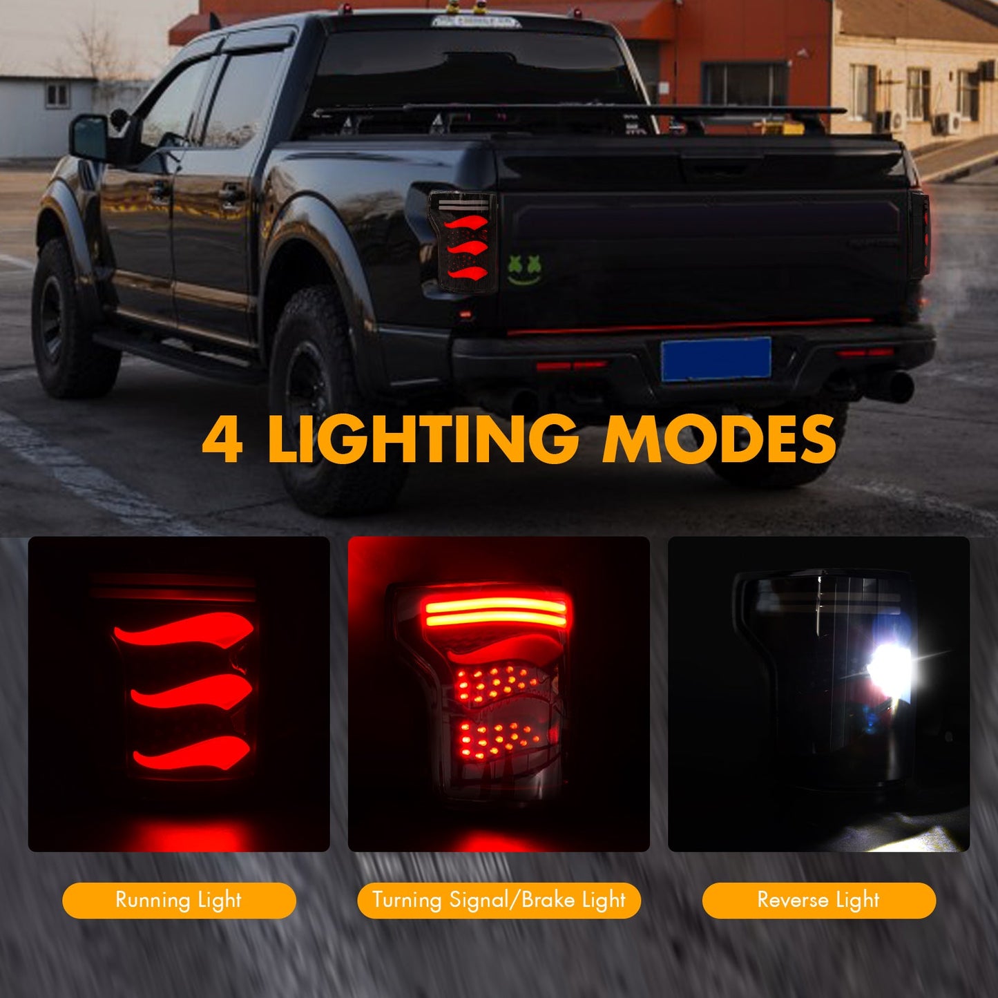 LED Tail Light for 2015-2020 Ford F150 with Smoked Lens (1 pair)