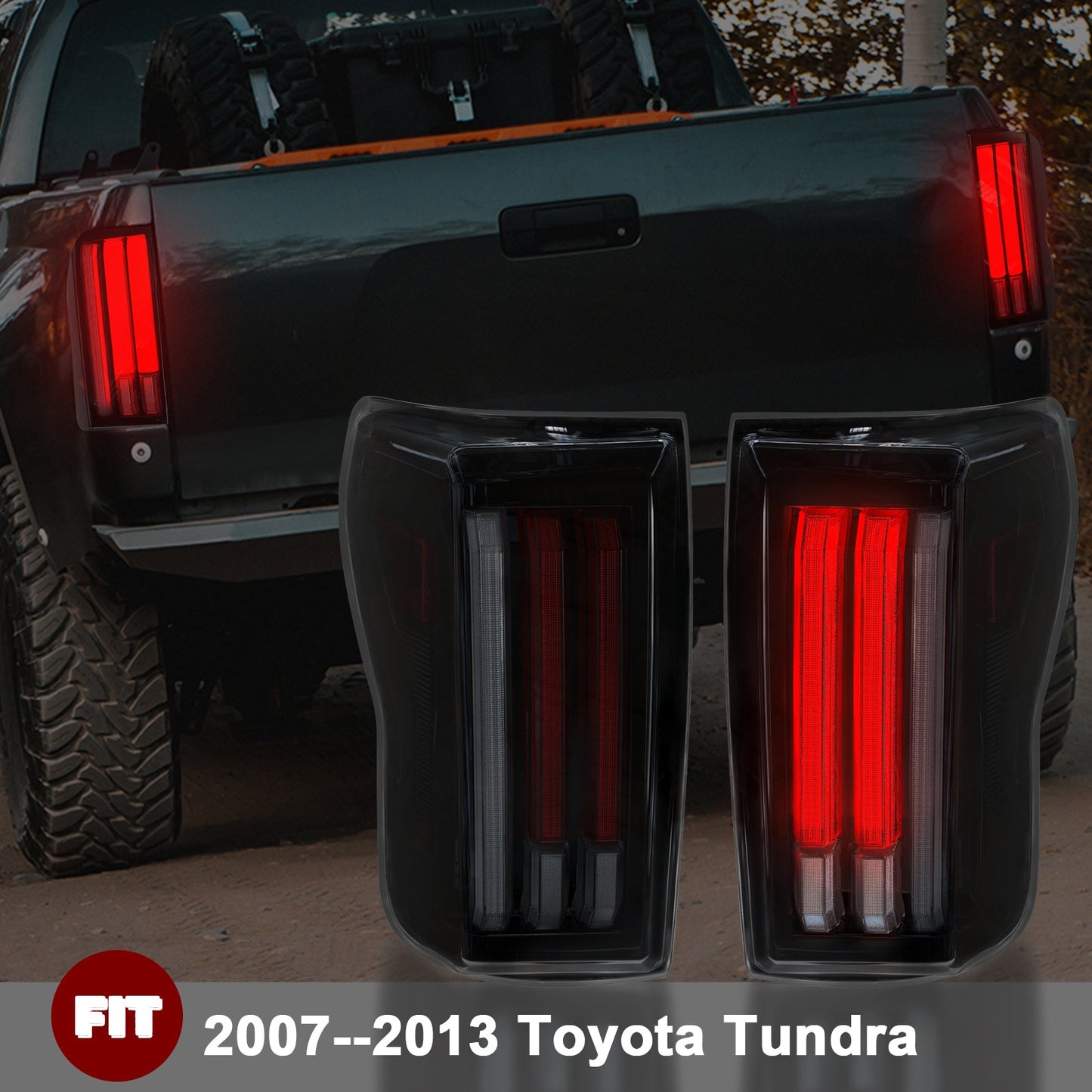 Sequential Led Tail Lights For 2007-2013 Toyota Tundra Starting Animated Rear Lights Assembly