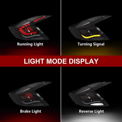 LED Tail Lights for 2016-2021 Honda Civic 10th Gen Sedan (1 pair)