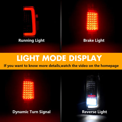 mcooo Full LED Tail Light for 2007-2013 Chevy Silverado 1500 2500HD 3500HD,Unique C Shaped Design Rear Light,Turn Signal,Smoked Lens Tail Lights,Brake,Reverse Light