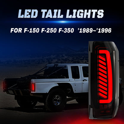 LED Tail Light for 1989--1996 Ford F150 F250 F350 with Smoked Lens