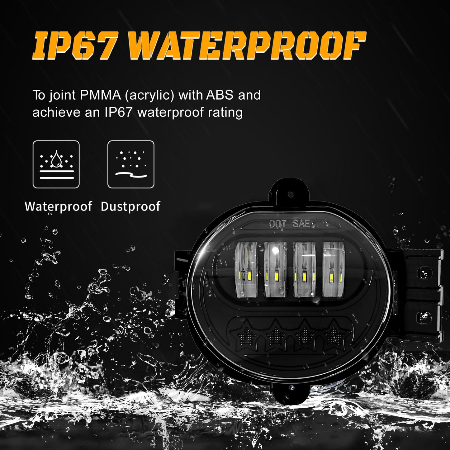 LED Fog Lights for Dodge 2002-2008 Ram 1500, 2003-2009 Ram 2500 3500 Pickup 2004-2006 Durango Upgrade and Modified 1 Pair Led Fog Lamp