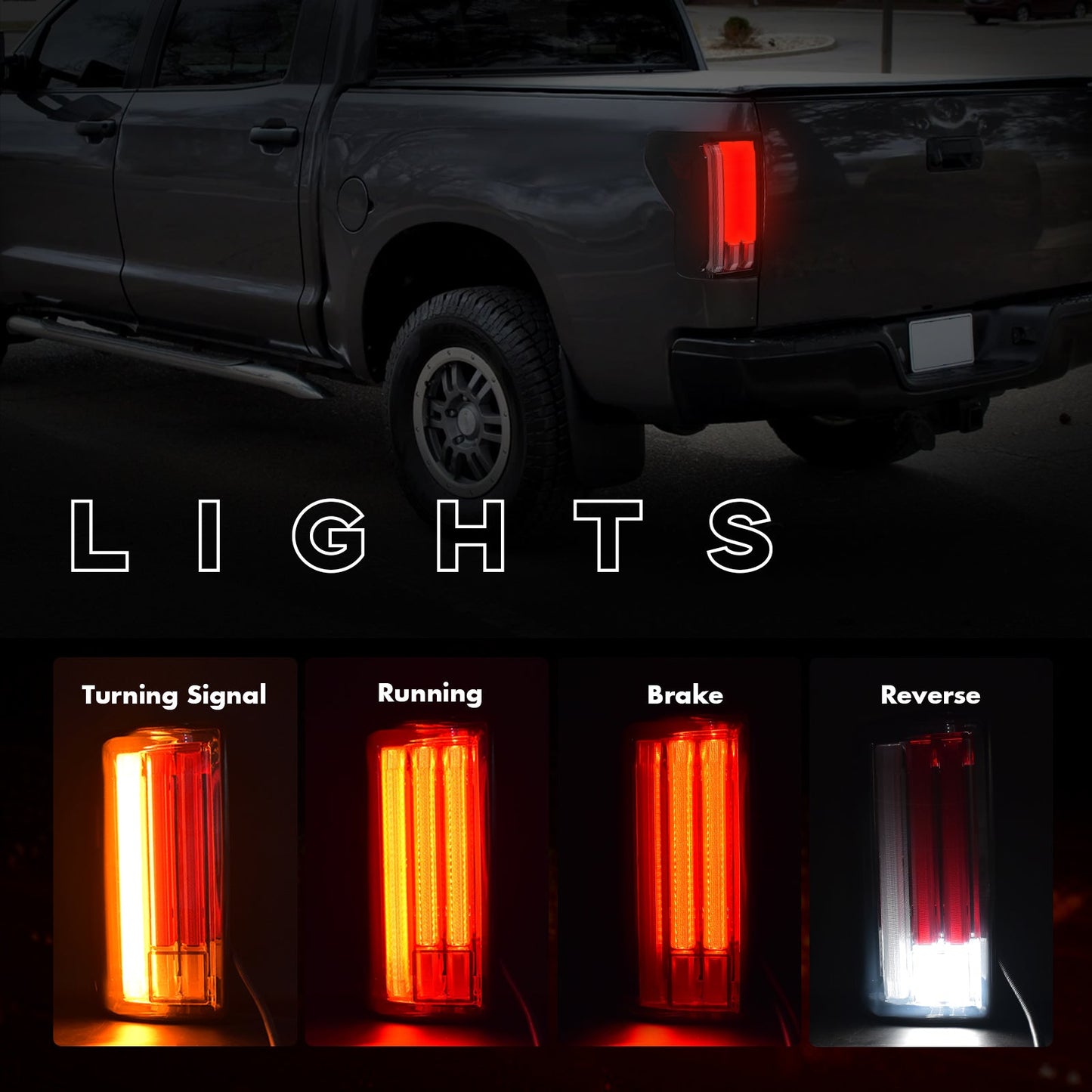 mcooo Sequential Led Tail Lights For 2007-2013 Toyota Tundra Starting Animated Rear Lights Assembly