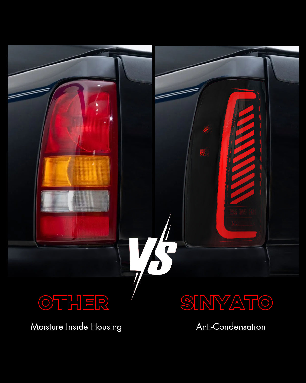 Sequential LED Tail Light for 1999-2002 Chevy Silverado,1999-2006 GMC Sierra Starting Animated Rear Light Assembly, Dynamic Turn Signal,Brake Light,Reverse Light Smoked